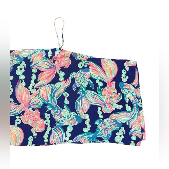 Lilly Pulitzer Kimi Going Coastal Handkerchief 100% Silk Tank Top Size Medium - Picture 4 of 9